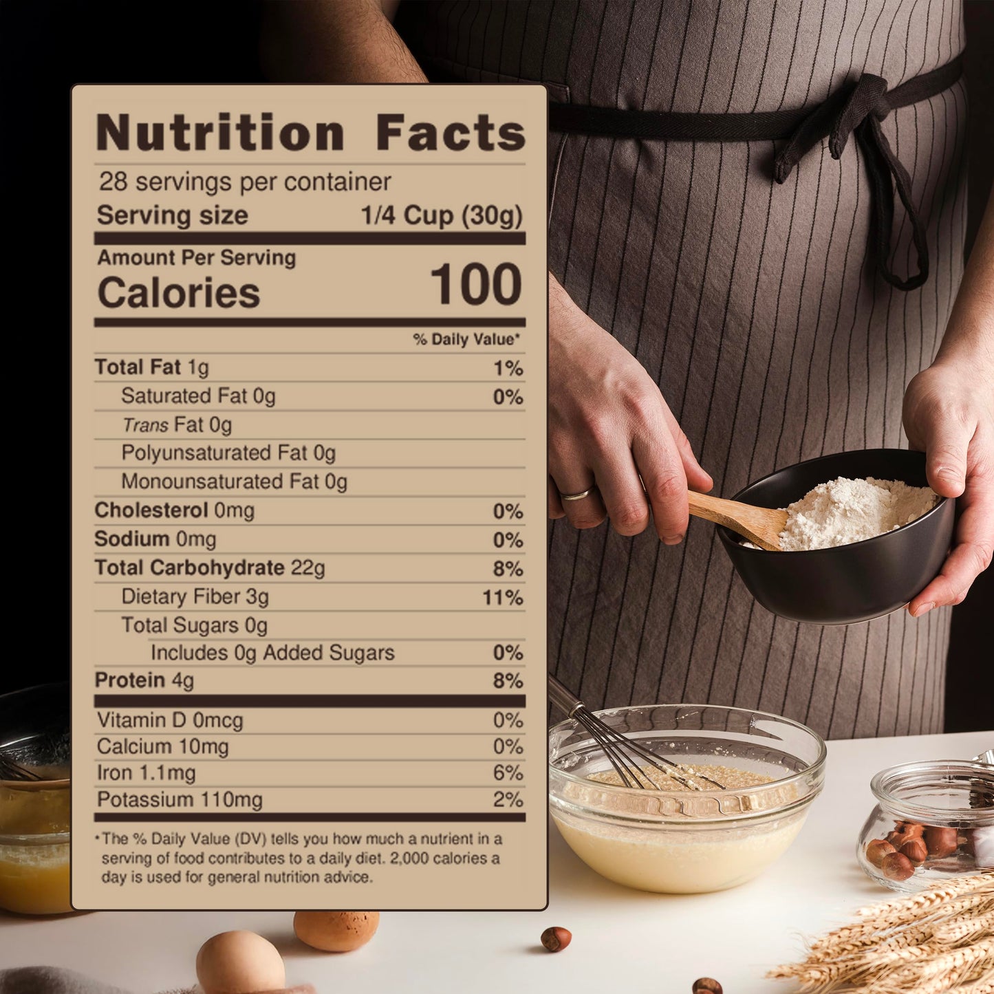 Graham Flour For Baking - 30 Ounce Bag - Product Of Usa - Stone Ground Whole Wheat Flour - Great For Homemade Graham Crackers Or
