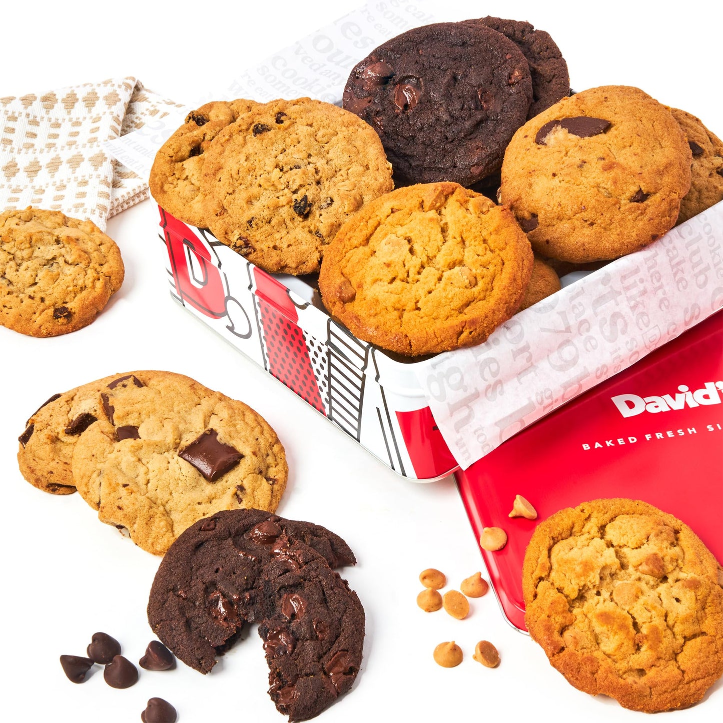 David'S Cookies Assorted Fresh Baked Cookies 1Lb - Delectable Handmade Cookies And Made With Premium Ingredients - Gourmet Food