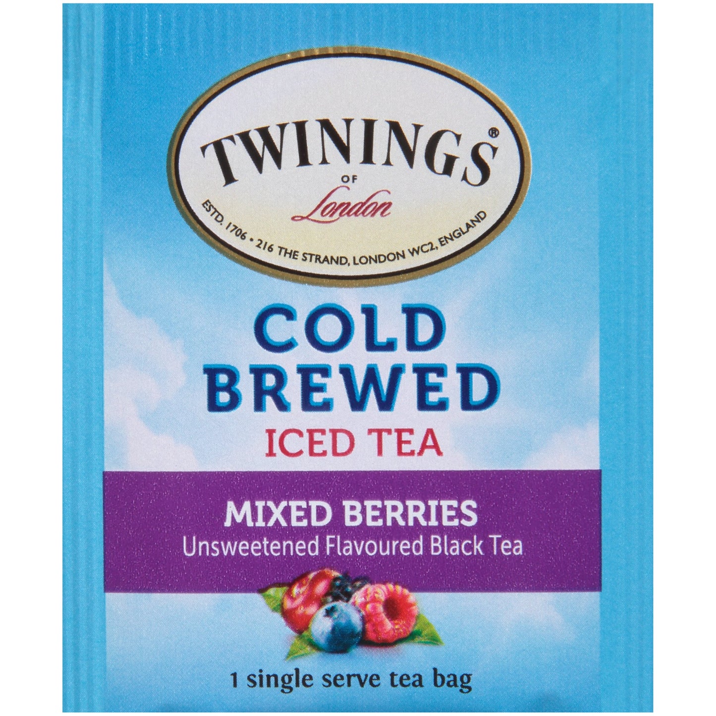 Twinings Mixed Berries Cold Brewed Iced Tea Bags, 20 Count (Pack Of 6), Unsweetened Flavoured Black Tea, Caffeinated