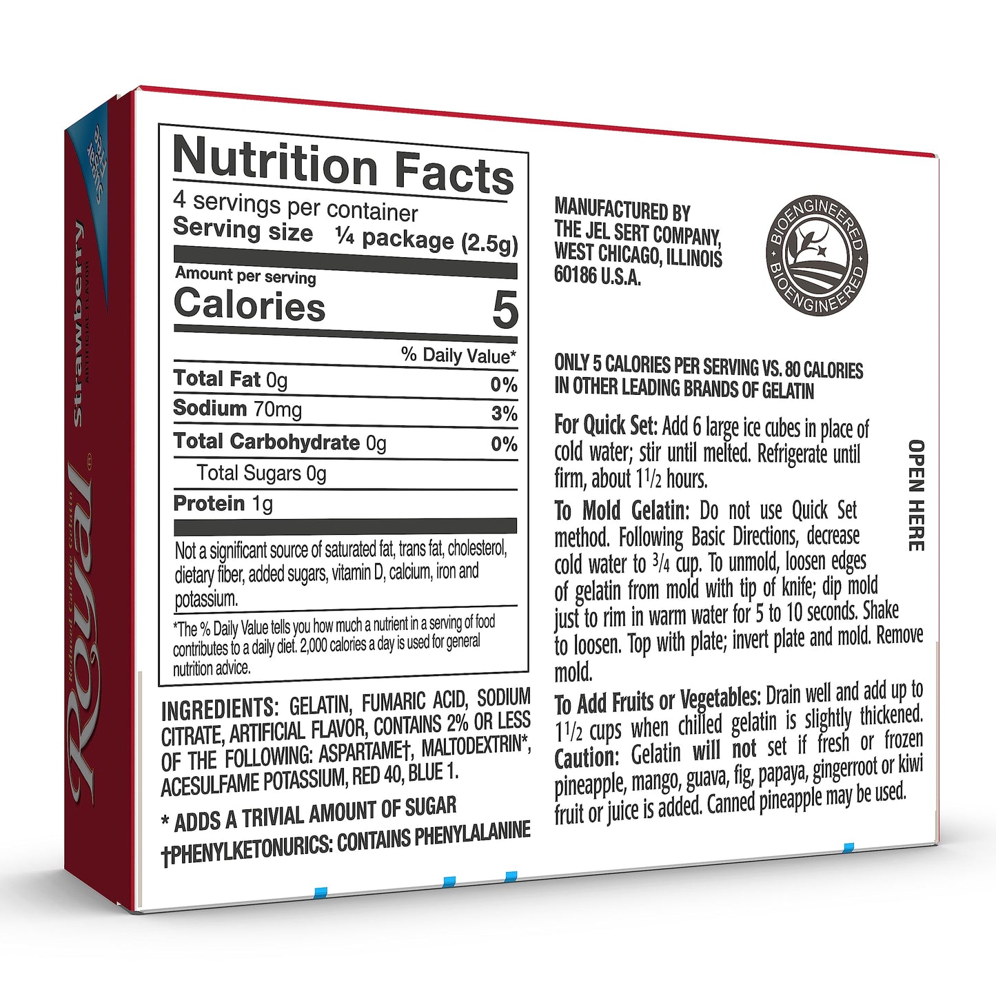 Royal Strawberry Gelatin Dessert Mix, Sugar Free And Carb Free,0.32 0Z (Pack Of 12)
