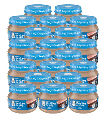 Gerber Mealtime For Baby 2Nd Foods Baby Food Jar, Non-Gmo Pureed Baby Food With Essential Nutrients (Beef) 2.5 Oz. (Pack Of 20)