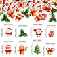 Ercadio 40 Pcs Edible Merry Christmas Cupcake Toppers Santa Claus Christmas Tree Snowman Cupcake Drink Topper Picks For Celebrating Merry Christmas Theme New Year Holiday Party Cake Decorations