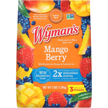 Wymans Mango Berry, 3 lb (Pack of 1) - Mango, Strawberries & Wild Blueberries