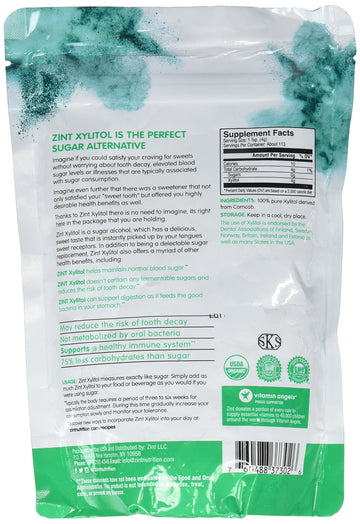 Z!NT Xylitol Sweetener Bag, 16 Ounce