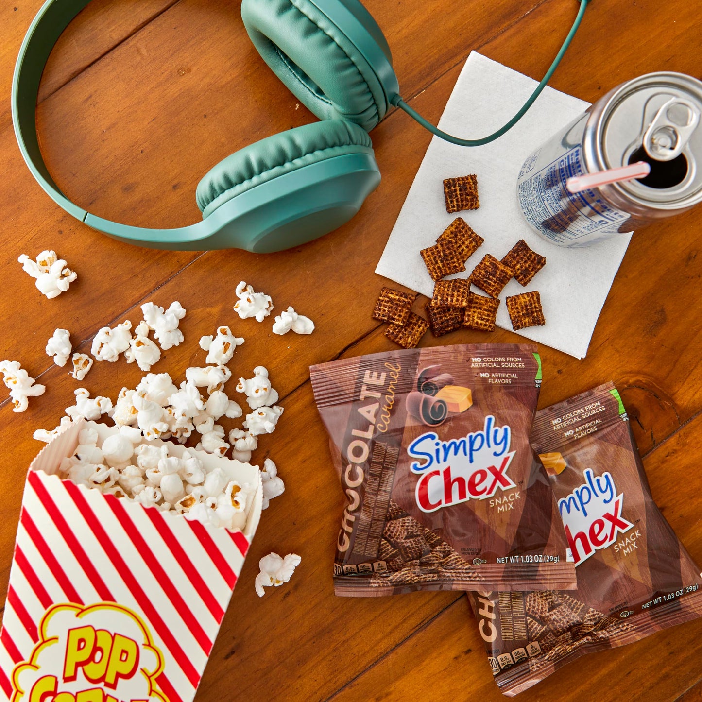 Simply Chex Mix, Chocolate Caramel, 1.03 Oz, (Pack Of 60)