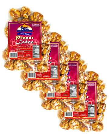 Rani Peanut Ladoo (Round Peanut Brittle Candy) 7Oz (200G) X Pack Of 4 ~ All Natural | Vegan | No Colors | Gluten Friendly | Indi