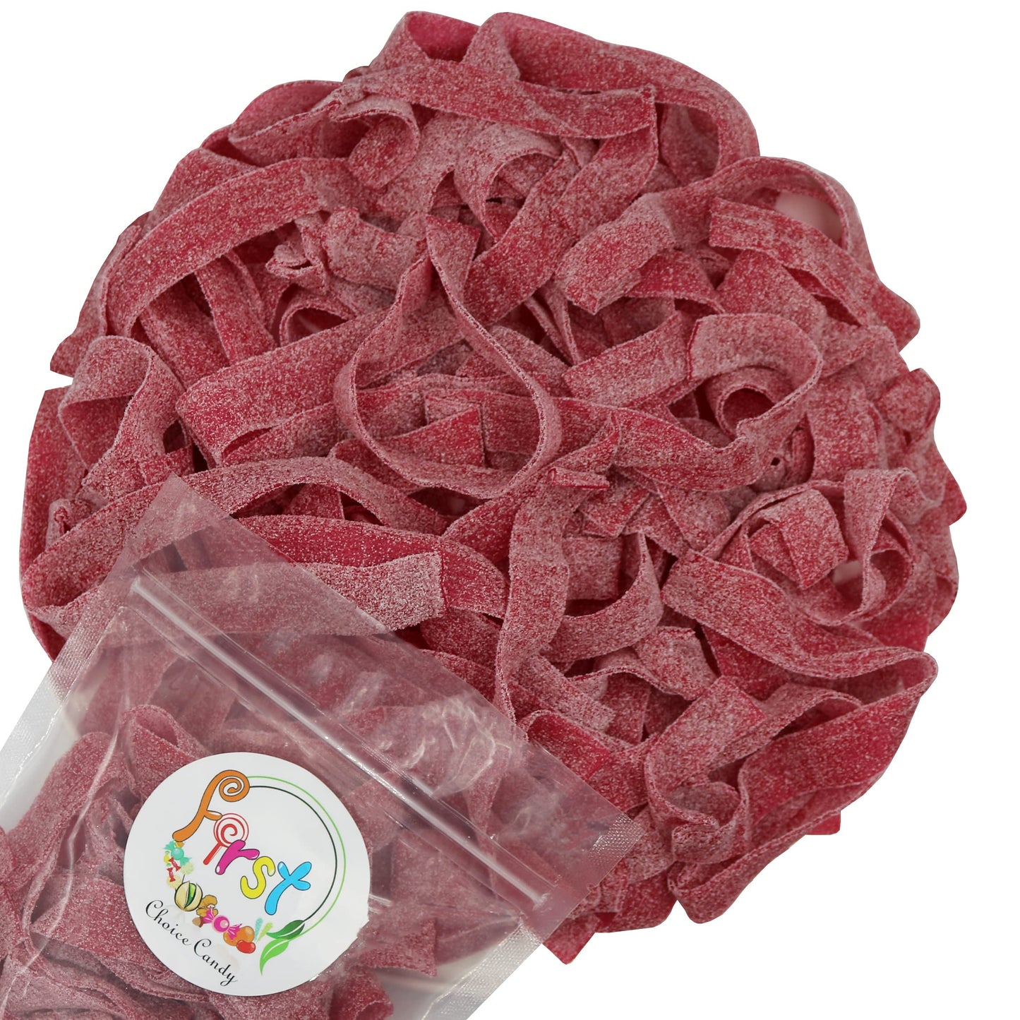 Variety Color Sour Gummy Belts (Wild Cherry, 1 LB)