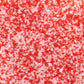 DECOPAC Red and White Peppermint Crystals, Festive Candy Sprinkles, 33oz, Fancy Sprinkles in Handheld Container, Edible Christma