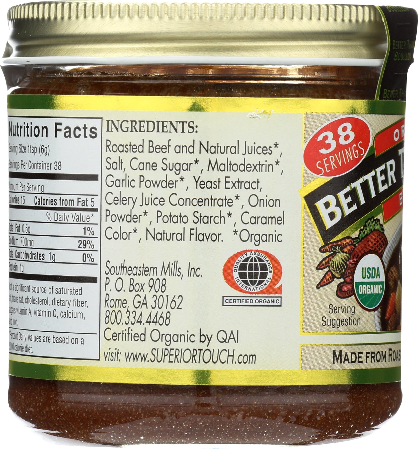 Better Than Bouillon Organic Beef Base, Zero Trans Fat, 8 Ounces (Pack Of 6)
