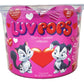 Adams & Brooks, Inc. Luv Pops Intense Cherry Flavored Heart-Shaped Lollipops Mailbox Tub Individually Wrapped Heart Lollipops Fo