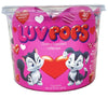 Adams & Brooks, Inc. Luv Pops Intense Cherry Flavored Heart-Shaped Lollipops Mailbox Tub Individually Wrapped Heart Lollipops Fo