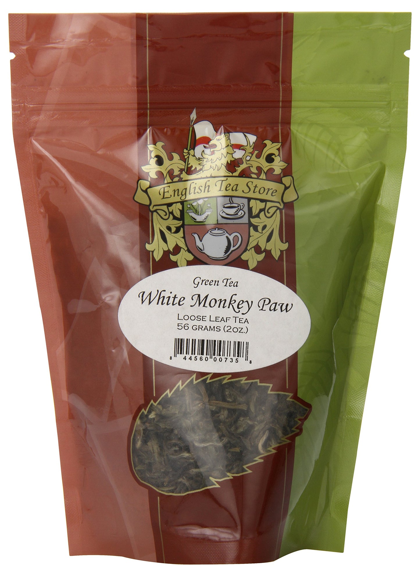English Tea Store Loose Leaf Green Tea, White Monkey Paw, 2 Ounce
