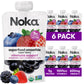 NOKA Superfood Fruit Smoothie Pouches, Super Berry, Gluten Free, Vegan, 4.22 oz, 6 Count