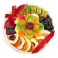 Dried Fruit Gift Basket - Gourmet Dry Fruit Tray in Wooden Platter - Healthy Snack Food Gift Basket for Women and Men - Perfect 