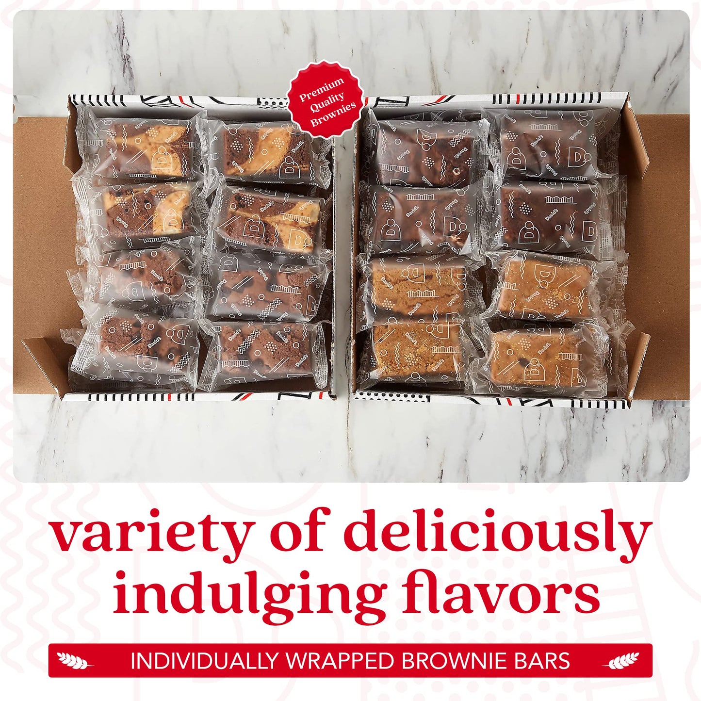 Davids Cookies Assorted Brownies in Carton Box | Enjoy Our Delicious  Great for Sharing Freshly-Baked Assorted Brownie Snacks While Bonding With Friends And Family - Single Pack