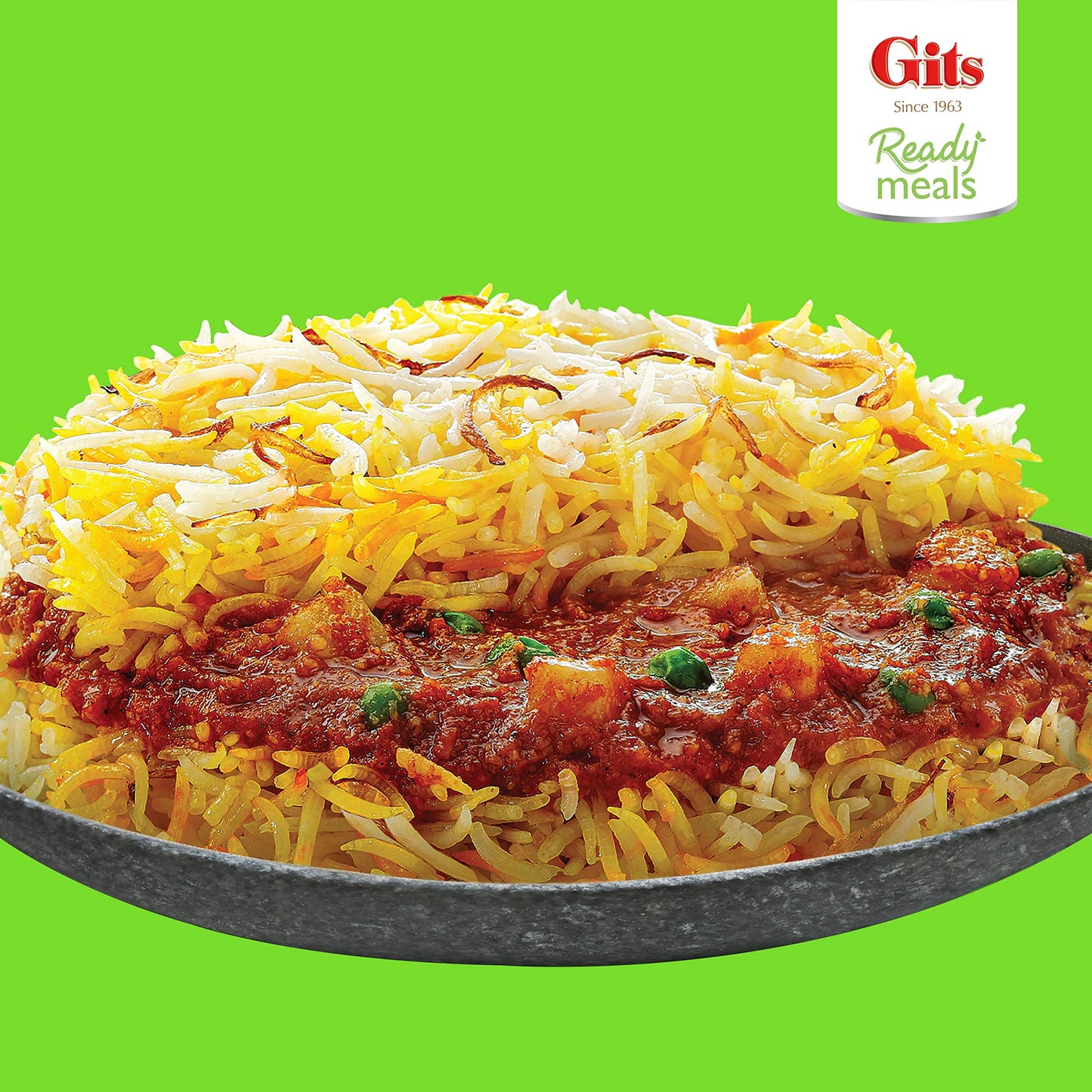 Gits Ready To Eat Veg Biryani 795G (Pack Of 3 X 265G Each)