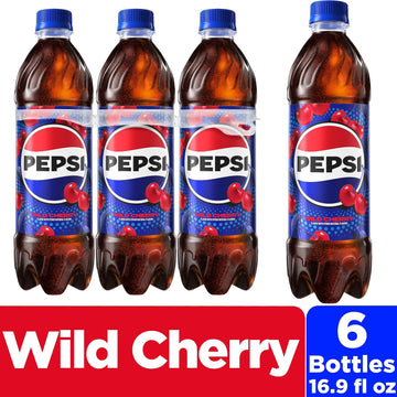 Pepsi Wild Cherry, 16.9 Fl Oz Bottles, 6 Pack