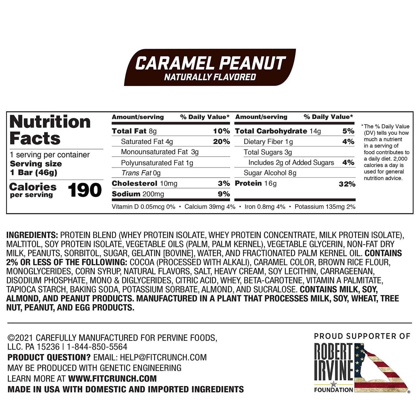 Fitcrunch Snack Size Protein Bars, Designed By Robert Irvine, World’S Only 6-Layer Baked Bar, Just 3G Of Sugar & Soft Cake Core (Caramel Peanut)