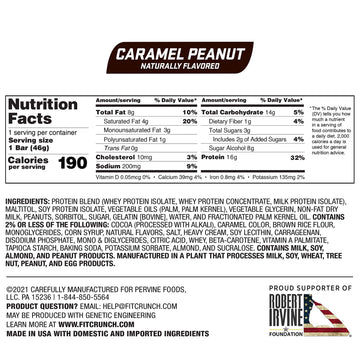 Fitcrunch Snack Size Protein Bars, Designed By Robert Irvine, World’S Only 6-Layer Baked Bar, Just 3G Of Sugar & Soft Cake Core (Caramel Peanut)