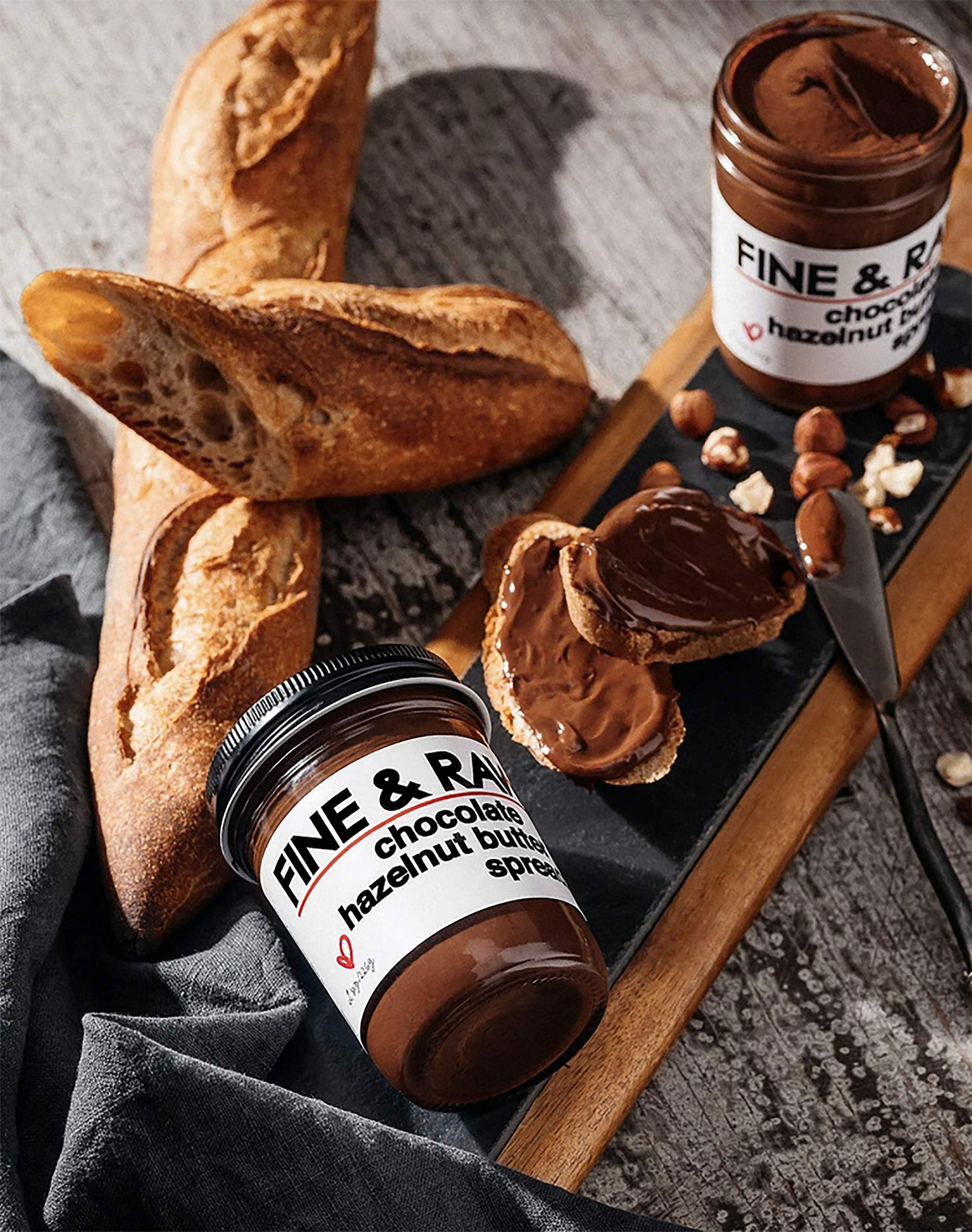 Fine & Raw Chocolate Hazelnut Butter Spread 8 Ounce - Clean Ingredients, Vegan, And Organic Chocolate Hazelnut Spread, Healthy C