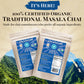 Blue Lotus Chai - Fully Organic Traditional Masala Chai - Makes 265 Cups - Just Add Hot Water, No Steeping, No Gluten - 8 Ounce