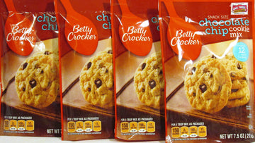 Betty Crocker Snack SIze Chocolate Chip Cookie Mix 8.5oz - 4 packs
