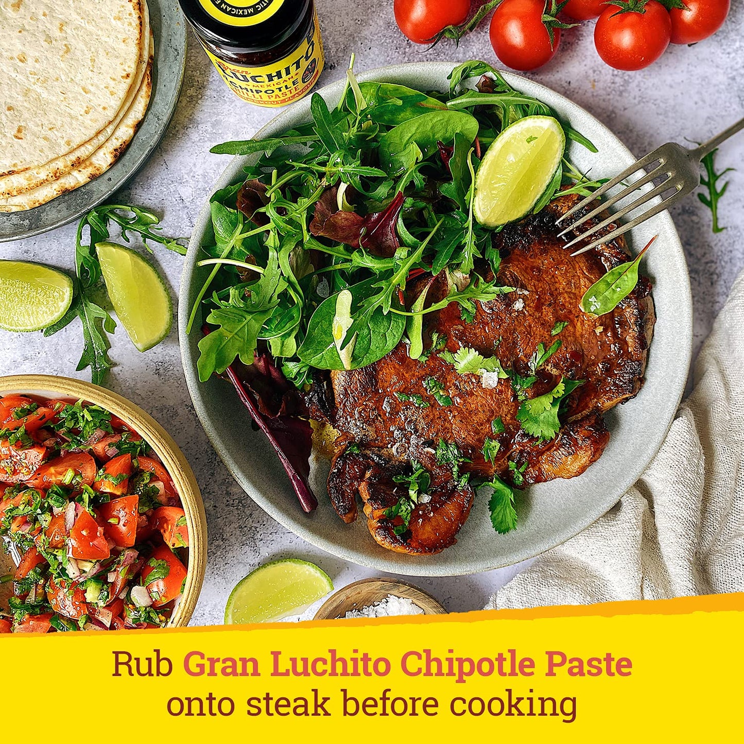 Gran Luchito Mexican Chipotle Chili Paste 3.5oz | Handmade in Mexico | Super Smoky Chipotle Sauce with A Medium to High Heat | A