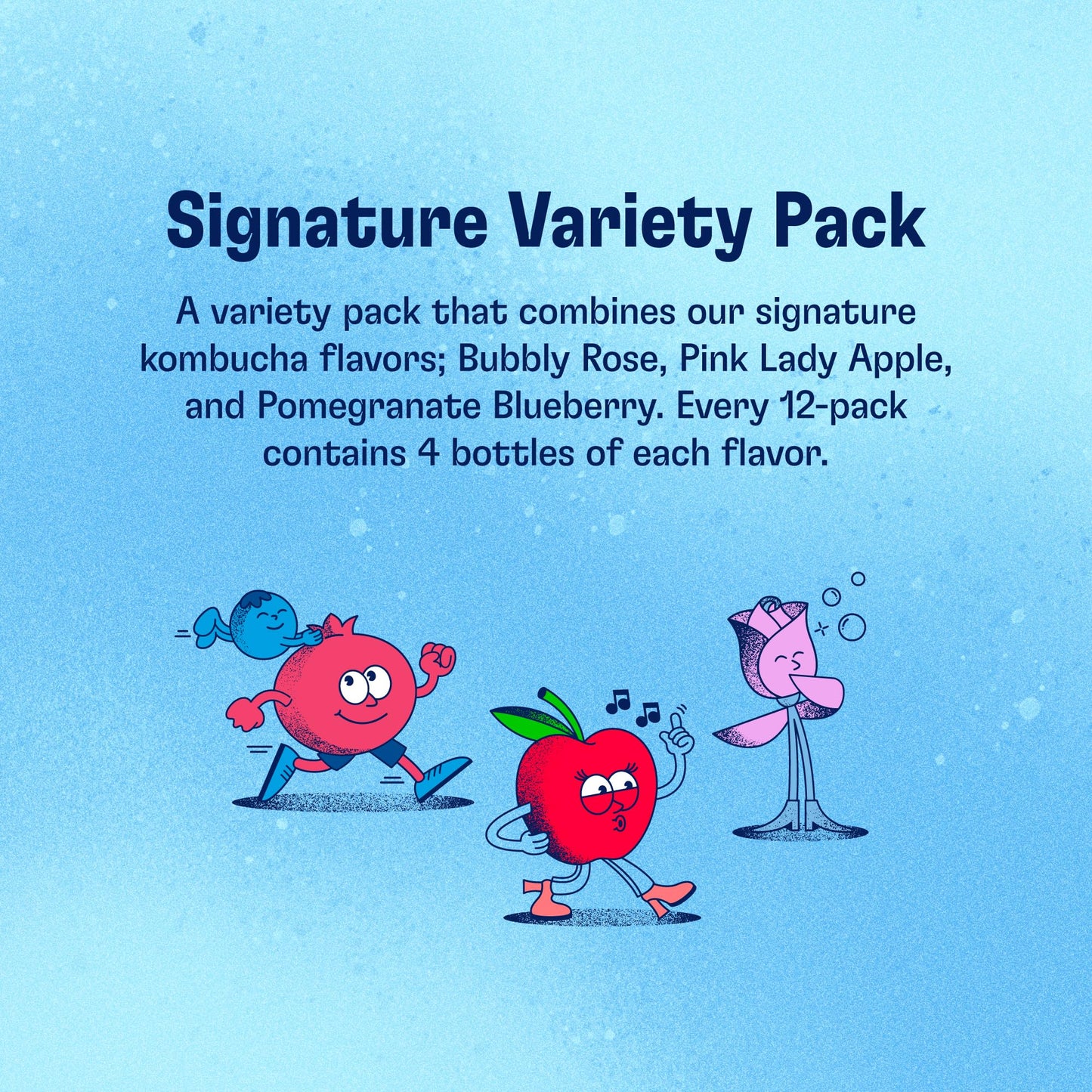 Health-Ade Signature Variety Pack Kombucha Tea, Organic Drink With Living Probiotics, Detoxifying Acids, Supports Gut Health, No