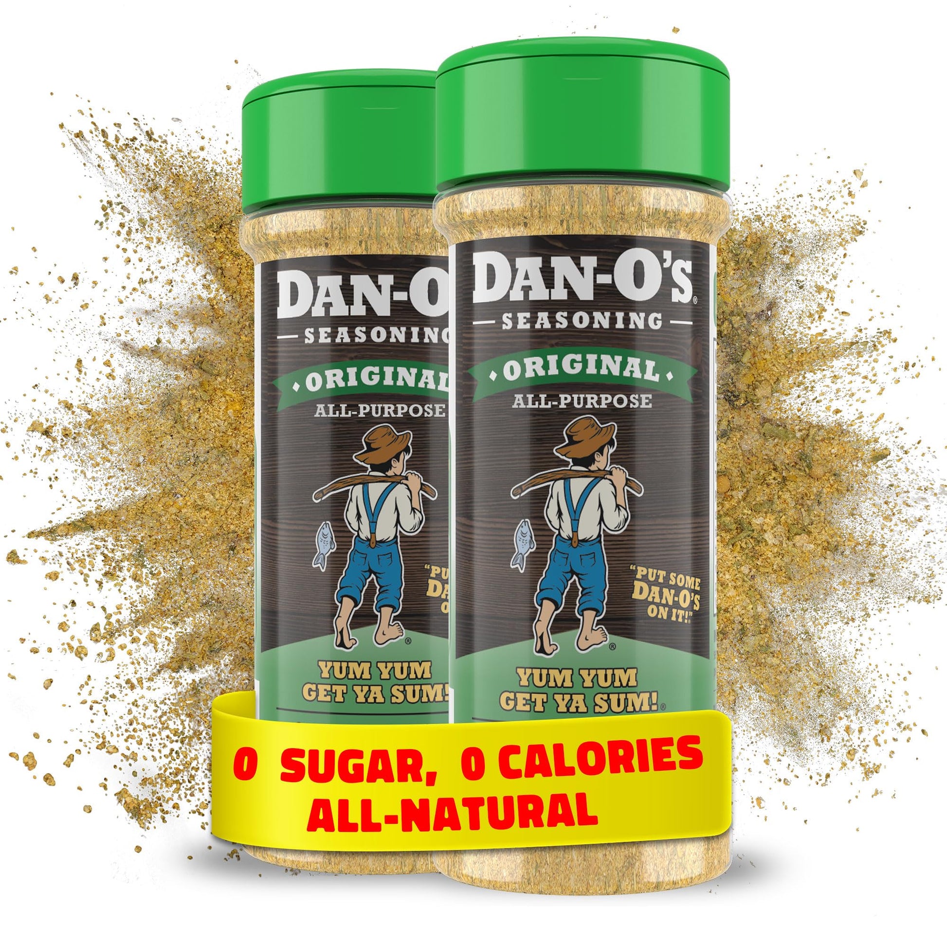 Dan-Os Original Seasoning - All-Natural, 0 Sugar, 0 Calorie - 2.5 oz (Pack of 2)