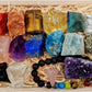 Zatny Raw Crystal Chakra Starter Collection 17Pcs Healing Crystal Kit, Flourite, Howlite, Obsidian, Amazonite, Apatite, Amethyts