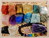 Zatny Raw Crystal Chakra Starter Collection 17Pcs Healing Crystal Kit, Flourite, Howlite, Obsidian, Amazonite, Apatite, Amethyts