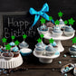 Gyufise 42Pcs Star Cupcake Toppers Green Glitter Assembled Twinkle Star Cupcake Picks Wedding Engagement Bridal Shower Birthday