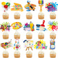 36Pcs Art Paint Party Cupcake Toppers Paint Brush Cupcake Picks Art Party Cake Decoration For Art Painting Theme Birthday Party