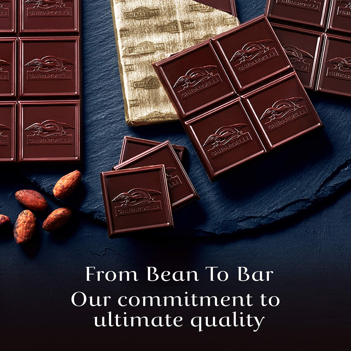 Ghirardelli Chocolate Intense Dark Bar, Midnight Reverie, 3.17 Oz, Pack Of 6
