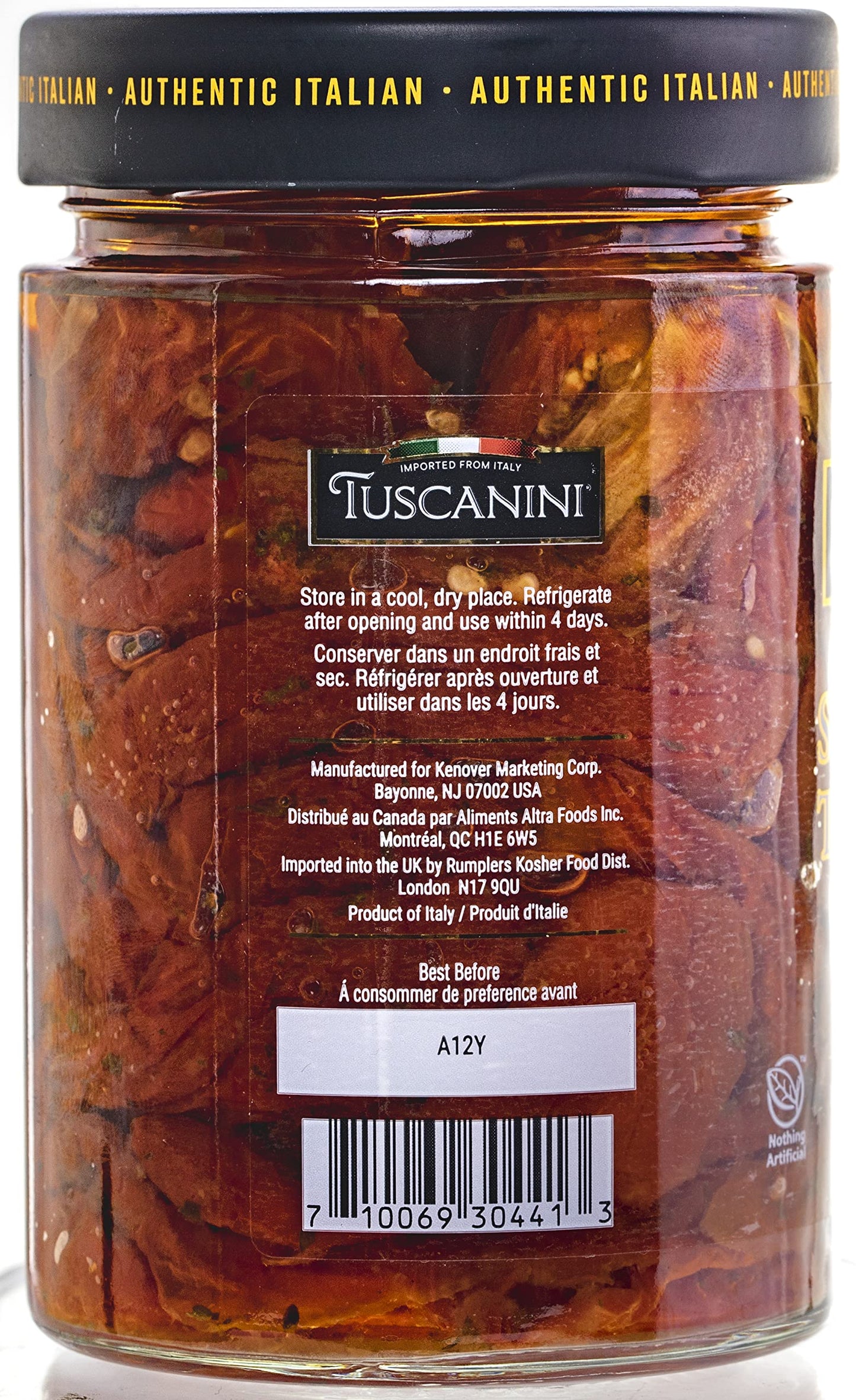 Tuscanini Premium Sun-Dried Tomatoes In Olive Oil, 10.6 Oz, Product Of Calabria Italy, Julian Cut, Nothing Artificial, Kosher (I