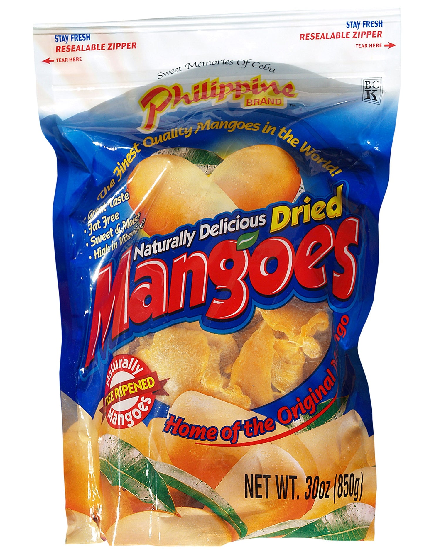 Philippine Brand Naturally Delicious Dried Mangoes Tree Ripened 30 Ounces (Pack of 3)
