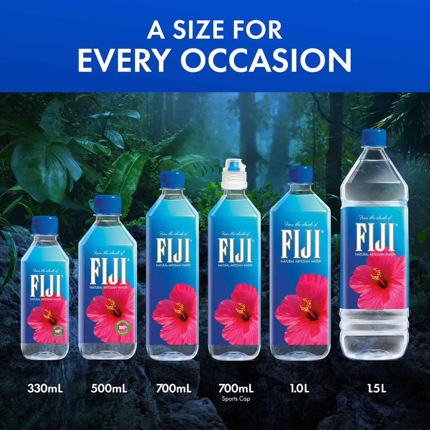 FIJI Natural Artesian Bottled Water 700mL / 23.7 Fl Ounce (Pack of 12) - 100% Natural Electrolytes