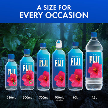 FIJI Natural Artesian Bottled Water 700mL / 23.7 Fl Ounce (Pack of 12) - 100% Natural Electrolytes