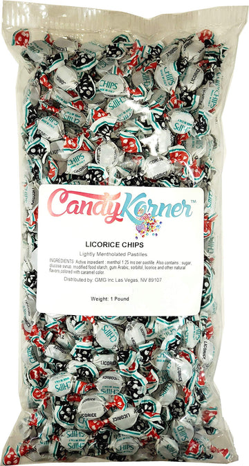 Chipurnoi Eucalyptus Licorice Jujubees -Chips - 1 Pound (16 Ounce) By Candykorner