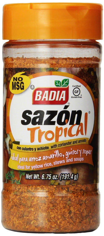 Badia Sazon Tropical with Annato & Corlander, 6.75-Ounce (Pack of 6)
