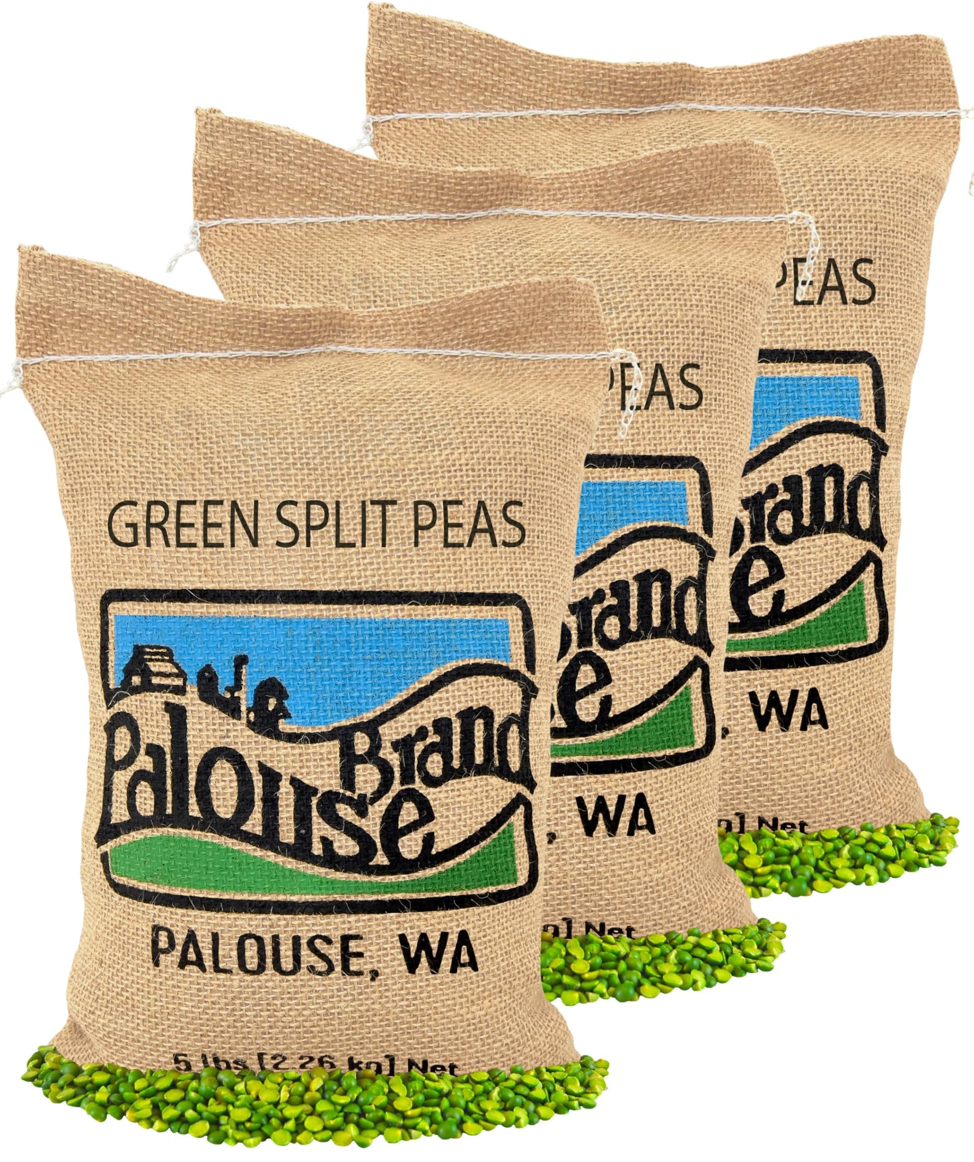 Certified Glyphosate Residue Free Green Split Peas | 15 LBS | 100% Desiccant Free | Family Farmed in Washington State | Non-GMO 