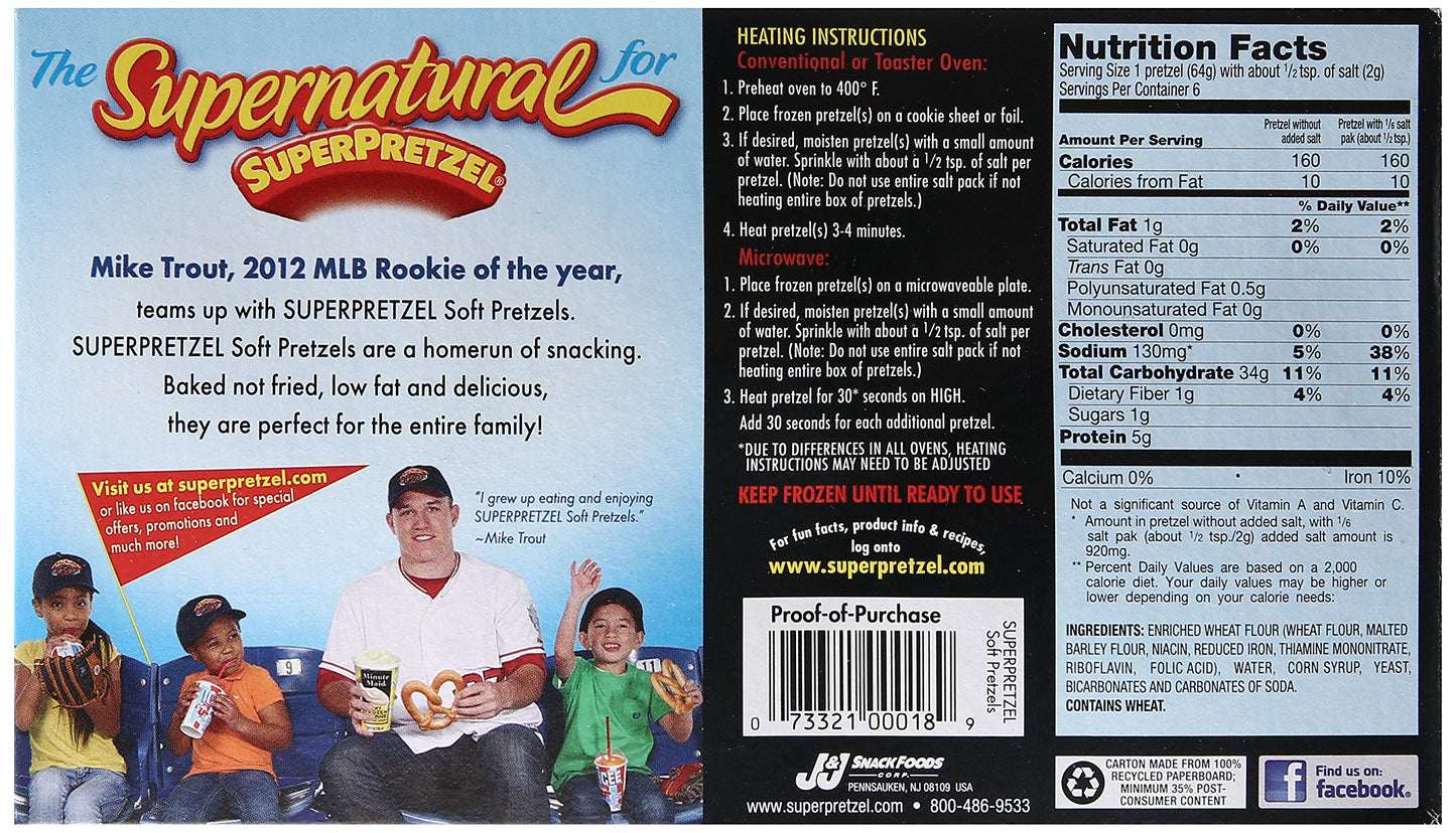 SuperPretzel, Soft Pretzels, 13 oz