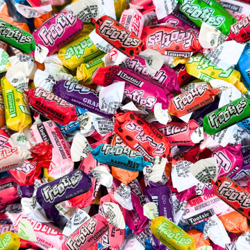 Tootsie Frooties Assorted Candy Mix (10 Fruity Flavors) - Tootsie Roll Taffies, Ultimate Fruity Variety Pack, Gluten Free, Peanu