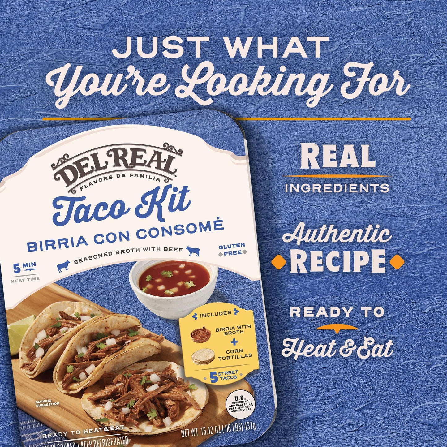 Del Real Foods Birria Taco Kit, 15.42 OZ
