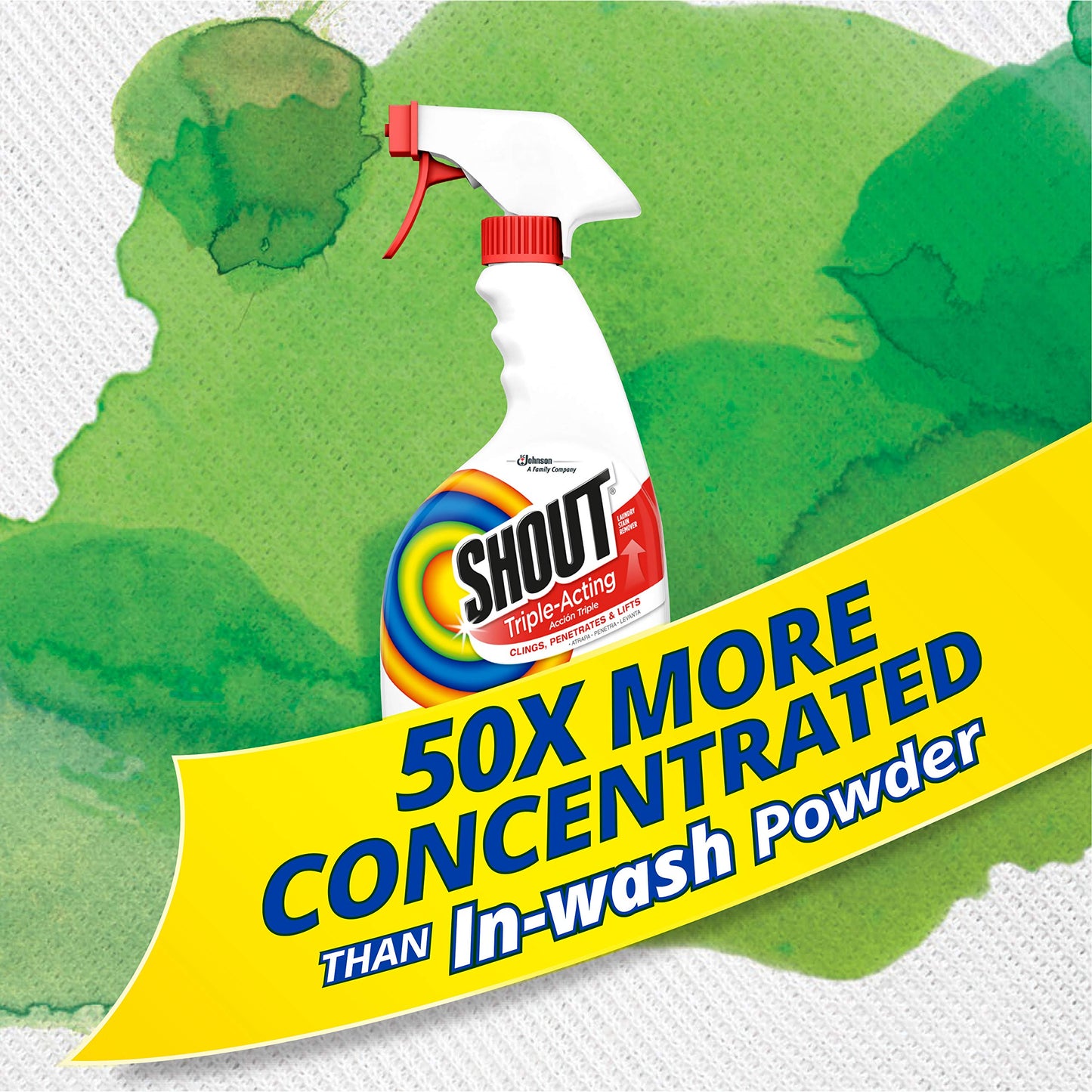 Shout Triple Acting, 22 Fl Oz (Shout Laundry Stain Remover Spray)