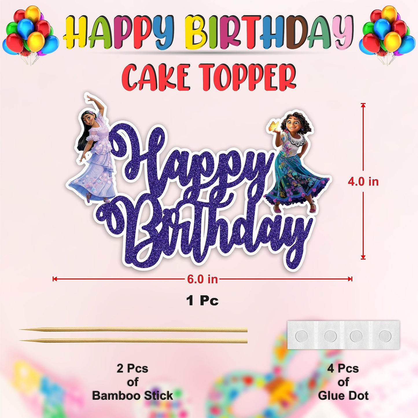 Encato Happy Birthday Cake Topper