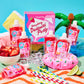 Thoughtfully Strawberry Daiquiri Party Set of 10 with Freezable Pouches and Funnel for Summer Drinks