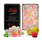 Mughe Gourmet Turkish Delight Candy Elegant Gift Tin Box - 1.65Lb-750G - Halal Vegan Lokum Fruit Flavors Rose, Strawberry, Lemon, Orange, Mint - Gift For Special Occasions, Halloween, Christmas