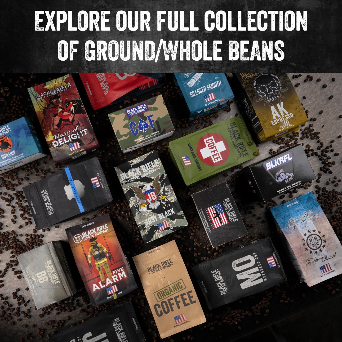 Black  Coffee Company  Single Serve Coffee Pods  Tactisquatch  Dark Roast Coffee Pods  84 Count