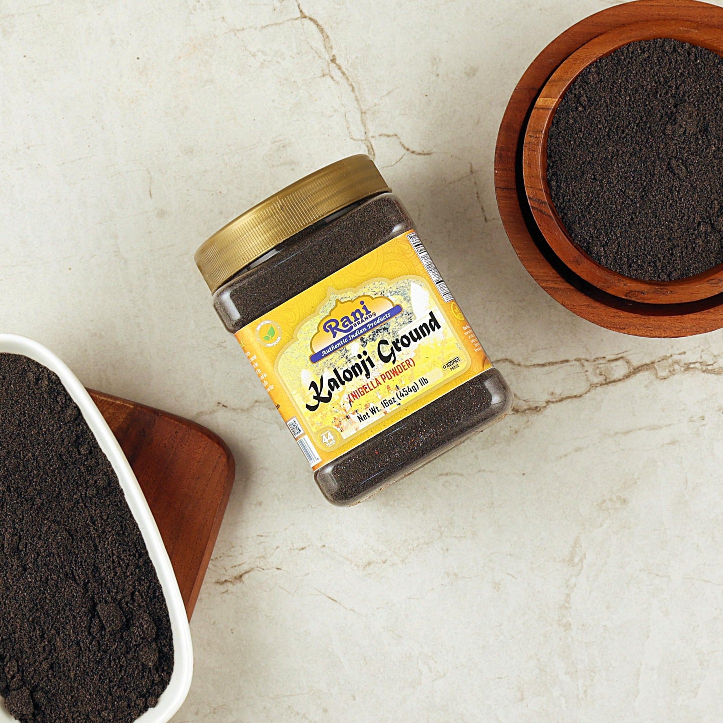 Rani Kalonji Powder(Black Seed, Nigella Sativa, Black Cumin) Ground, 16Oz (1Lb) 454G Pet Jar ~ All Natural | Gluten Friendly | N